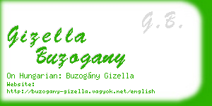 gizella buzogany business card