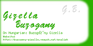 gizella buzogany business card